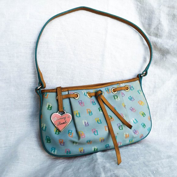Dooney & Bourke Handbags - Dooney & Bourke Classic Rainbow Baby Blue Hand Bag